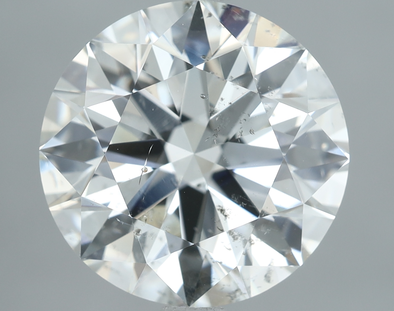 3.80 carat natural Round diamond, J SI2, GIA certified