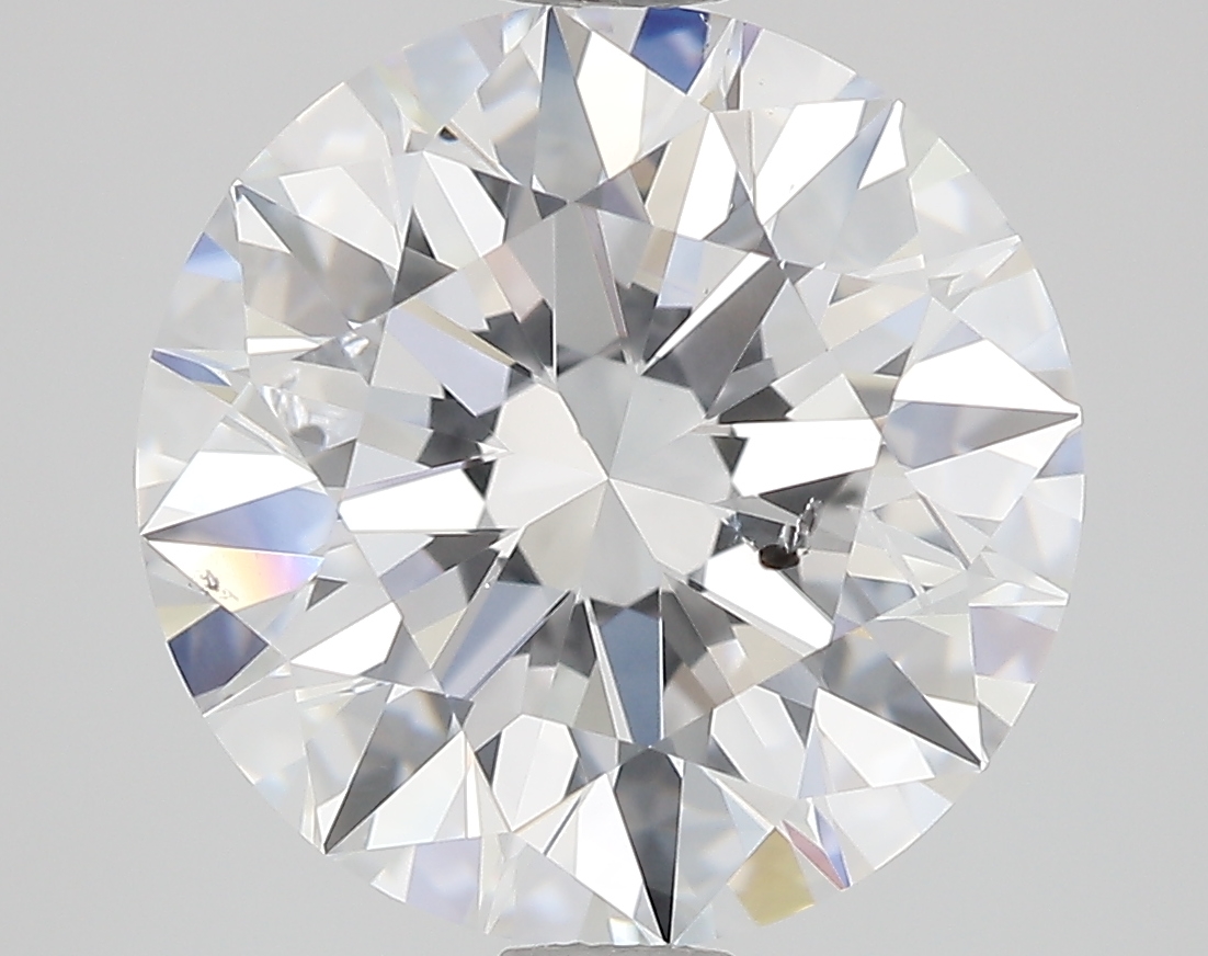 4.04 carat natural Round diamond, D SI2, GIA certified