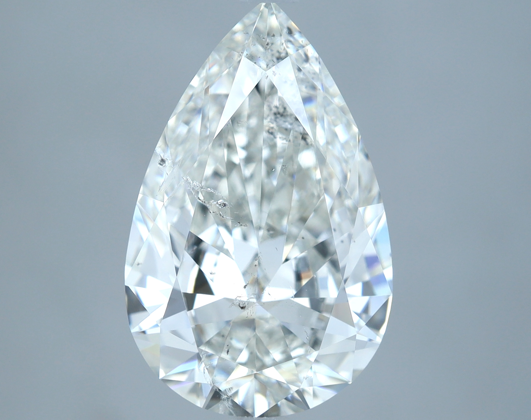 3.51 carat natural Pear diamond, H SI2, GIA certified